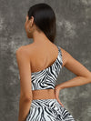 ZASUWA Female Zebra Pattern Scrunch Bum Leggings