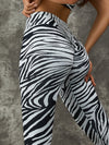 ZASUWA Female Zebra Pattern Single Should Strapes Sports Bras