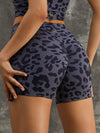 ZASUWA Female Leopard Print Hollow Out Halter Scrunch Bum Tracksuit