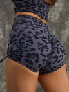 ZASUWA Female Leopard Print Scrunch Bum Leggings