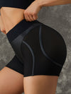 ZASUWA Female Fly Eye PU Hip-lift Spandex Gym Booty Shorts