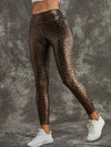 ZASUWA Female Mesh PU Faux Leather Leopard Print Tracksuit