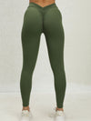 ZASUWA Female Deep V Back Scrunch Bum Leggings