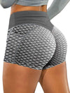 ZASUWA Female Honeycomb Pocket Peach Hip Spandex Gym Booty Shorts