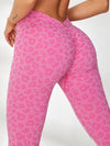 ZASUWA Female Deep V Back Leopard Print Leggings