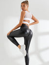 ZASUWA  Female Scrunch Bum PU High-rise Sportswear