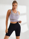 ZASUWA Female Mesh High Support Seamless Short Tracksuit