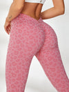 ZASUWA Female Deep V Back Leopard Print Leggings