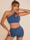 ZASUWA Female High Waist Sexy Mesh Yoga Suit