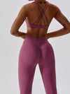 ZASUWA Female Twist Cross Back V-shape Waist Scrunch Bum Tracksuits