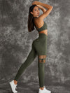 ZASUWA Female Unique Cut Out Pocket Mesh Scrunch Bum Leggings