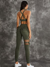 ZASUWA Female Unique Cut Out Pocket Mesh Scrunch Bum Leggings