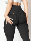 ZASUWA Female Pocket Scrunch Bum High-rise Cargo Style Leggings