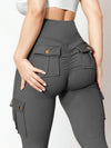 ZASUWA Female Pocket Scrunch Bum High-rise Cargo Style Leggings