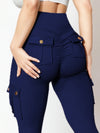 ZASUWA Female Pocket Scrunch Bum High-rise Cargo Style Leggings