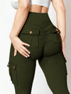 ZASUWA Female Pocket Scrunch Bum High-rise Cargo Style Leggings