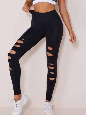 ZASUWA Female Cutout Stretch Sports Leggings