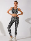 ZASUWA Female High Waist Bronzed Snakeskin Leggings