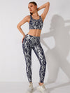 ZASUWA Female High Waist Bronzed Snakeskin Leggings