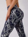 ZASUWA Female High Waist Bronzed Snakeskin Leggings