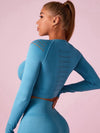 ZASUWA Female Long Sleeve Knit Seamless Fitness Long Sleeves