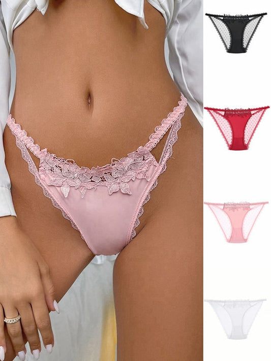 ZASUWA  Female Hollow Out Mesh Dots Panties