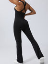 ZASUWA Female Cross Back Flare Jumpsuit