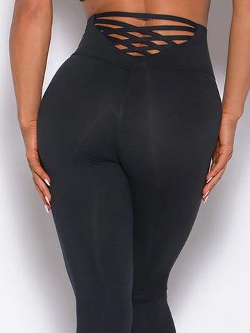 ZASUWA Female Cross Back Scrunch Bum Leggings