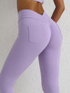 ZASUWA Female Pocket Scrunch Bum Deep V Cargo Leggings