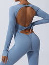 ZASUWA Female Backless Deep V Back Scrunch Bum Jumpsuit