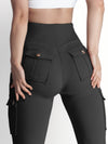 ZASUWA Female Pocket High-rise Cargo Style Cropped Leggings