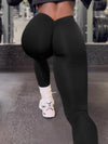 ZASUWA Female Scrunch Bum Deep V Back Leggings