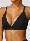 ZASUWA Female Super Deep V Backless Ribbed Sports Bras