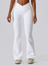 ZASUWA Female Ribbed V-shape Waist Flare Pants