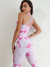 ZASUWA Female Hot Tie-dye Cross Back Jumpsuit