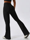 ZASUWA Female Ribbed V-shape Waist Flare Pants