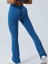 ZASUWA Female Deep V Back V-shape Waist Flare Scrunch Bum Leggings