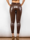 ZASUWA Female Glossy Faux Leather Pocket Leggings