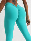 ZASUWA Female Deep V Back Scrunch Bum Leggings