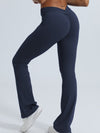 ZASUWA Female Deep V Back V-shape Waist Flare Scrunch Bum Leggings