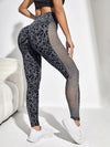 ZASUWA Female Leopard Net Scrunch Bum Seamless Leggings