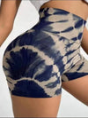 ZASUWA Female New Hot Tie-dye Scrunch Bum Shorts