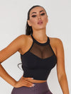 ZASUWA Female High Waist Hip Lift Mesh Vests Sportswear