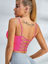 ZASUWA Female Ribbed Cross Back Sports Bras