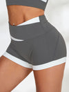 ZASUWA Female Contrast Color Hip-lift Spandex Gym Booty Shorts