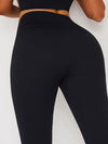 ZASUWA Female Drawstring Ribbed Fitness Yoga Leggings